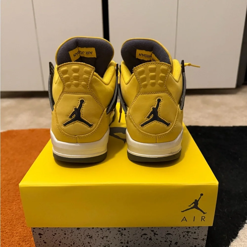 Jordan 4 Lightning Yellow Air Jordan Sneakers - Picture 3 of 5